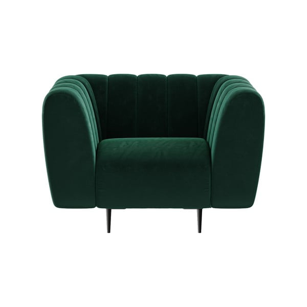 Tamnozelena baršunasta fotelja Ghado Shel-image-4