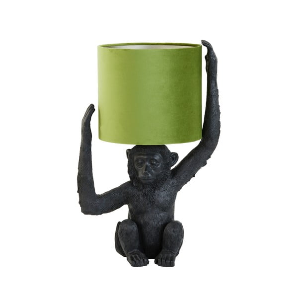 Zeleno-crna stolna lampa (visina 51 cm) Monkey - Light & Living