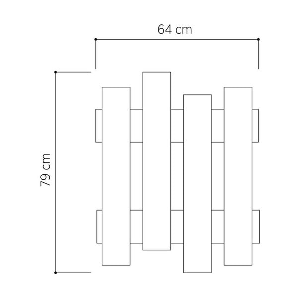 Zidna vješalica s detaljima hrastovog drveta Wave Oak-image-2