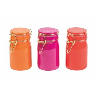 Set od 3 obojene staklene posude Villa D´Este Colore