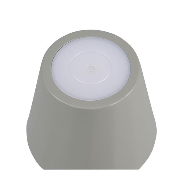 Siva LED stolna lampa s metalnim sjenilom (visina 21 cm) Diaz – Trio-image-3