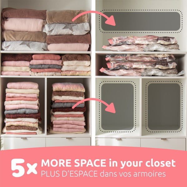 Vakuum vrećice za odjeću u setu 5 kom Premium Valve M – Compactor-image-2