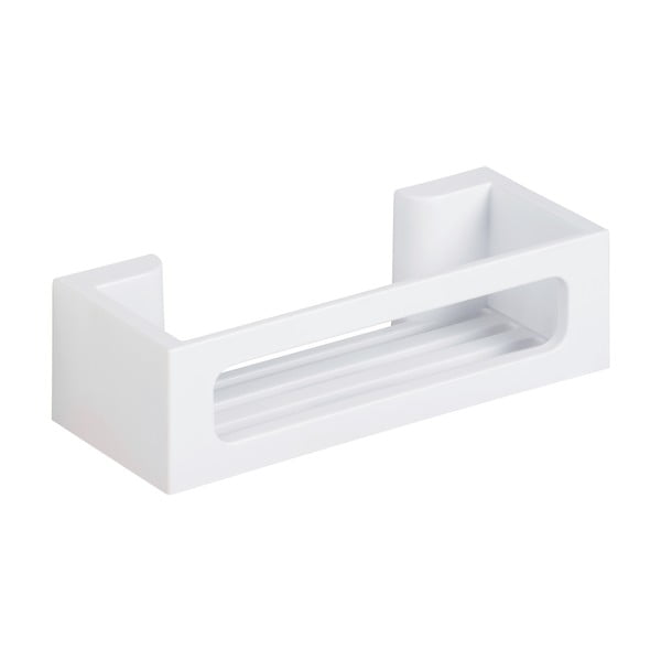 Mat bijela plastična kupaonska polica s Turbo-loc s postavljanjem bez bušenja Bralia – Wenko-image-2