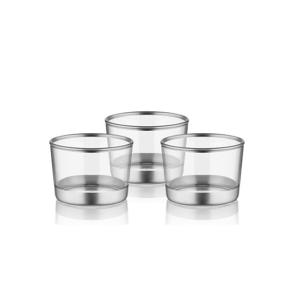 Set od 3 čašice Mia Glam Silver, ⌀ 8 cm-image-1