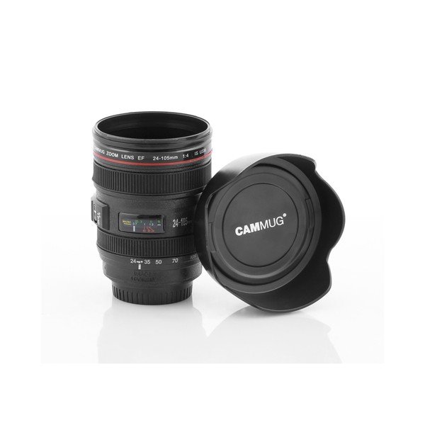 Crna multifunkcionalna putna šalica InnovaGoods Lens, 400 ml-image-2
