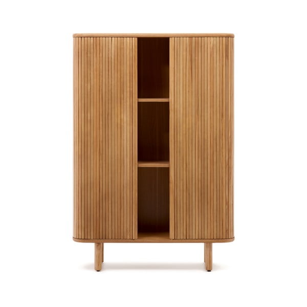 Ormarić u dekoru jasena s kliznim vratima u prirodnoj boji 110x160x40 cm Mailen – Kave Home