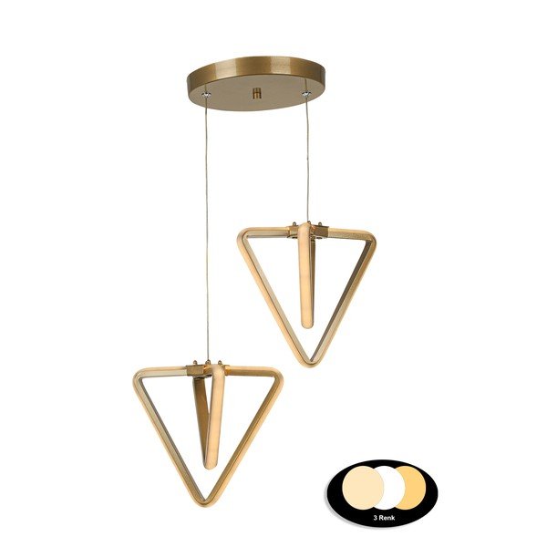 Metalna LED viseća svjetiljka u brončanoj boji ø 20 cm Baris – Squid Lighting-image-2