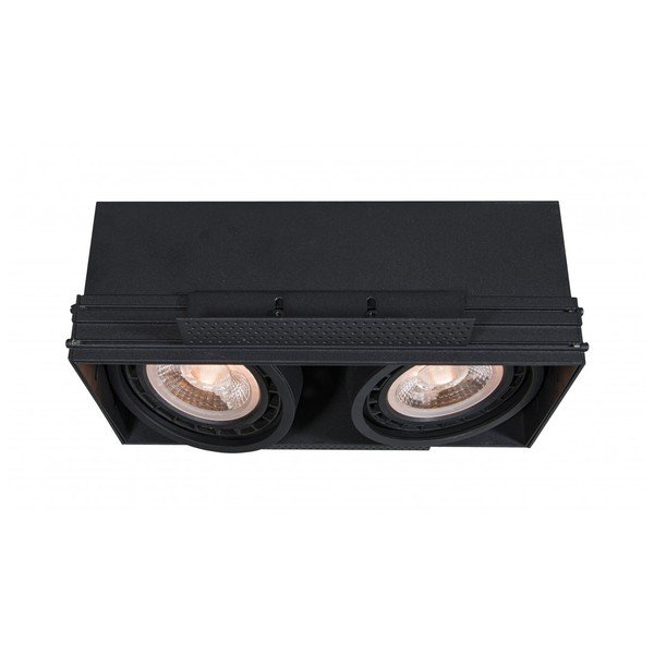 Crna stropna svjetiljka s metalnim sjenilom 15x25,5 cm Milo – GTV