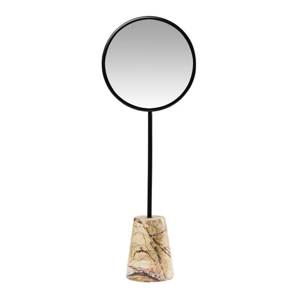 Stolno ogledalo s mramornom bazom Kare Design Bung, Ø 20 cm