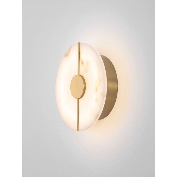 Krem/mjedena LED zidna lampa u kamenom dekoru Aider – Nova Luce-image-2