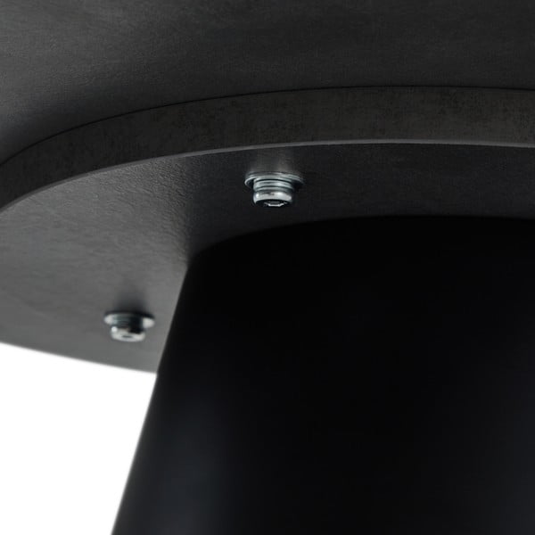 Crni/tamno sivi stolić za kavu s pločom stola u mramornom dekoru ø 60 cm Tango – Furnhouse-image-3