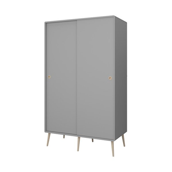 Sivi ormar s kliznim vratima 113x190 cm Softline - Tvilum-image-1