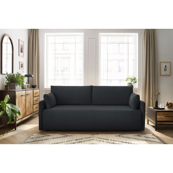 Tamno siva sklopiva sofa od samta 211 cm Marcel – Bobochic Paris-image-1