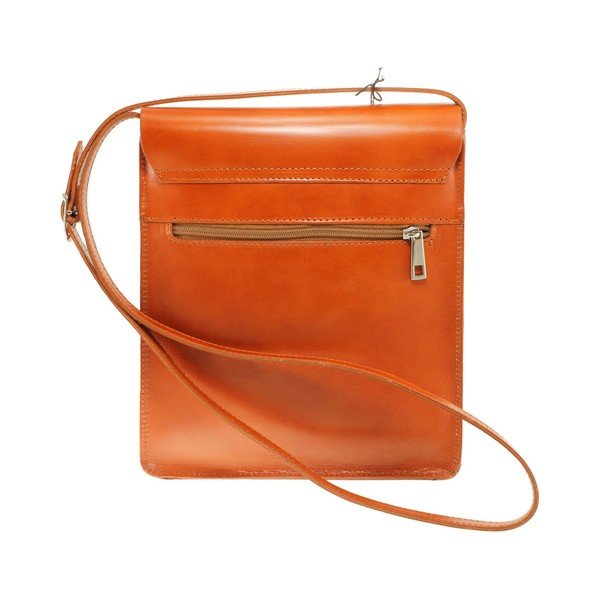 Konjak smeđa kožna torbica Chicca Borse Valeria-image-2