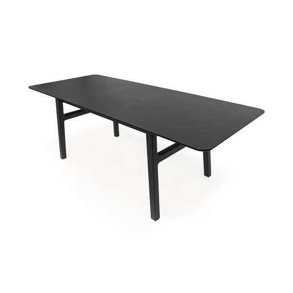 Proširiv blagovaonski stol s dodatnom pločom u dekoru hrasta 90x180 cm Curved – Woodman-image-3