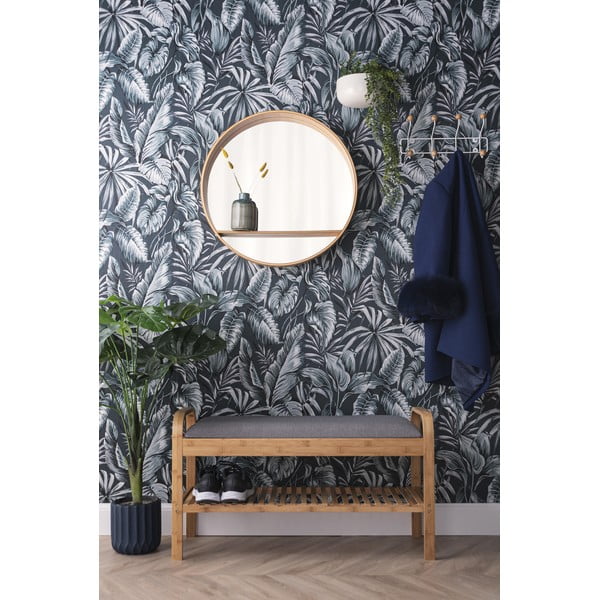 Zidno ogledalo s policom s drvenim okvirom ø 61 cm Sheer - PT LIVING-image-1