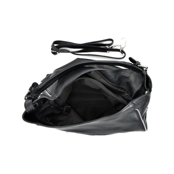 Crna kožna torba Mangotti Bags Iris-image-3