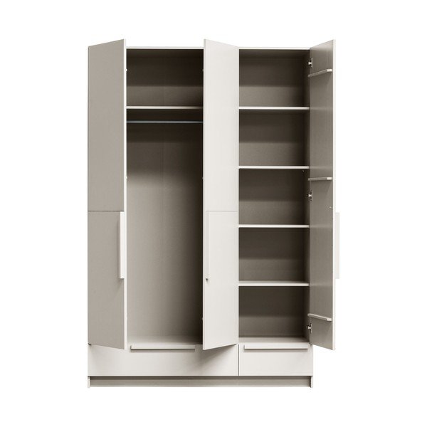 Krem modularni garderobni ormar od masivnog bora 142x215 cm Pure – WOOOD-image-3