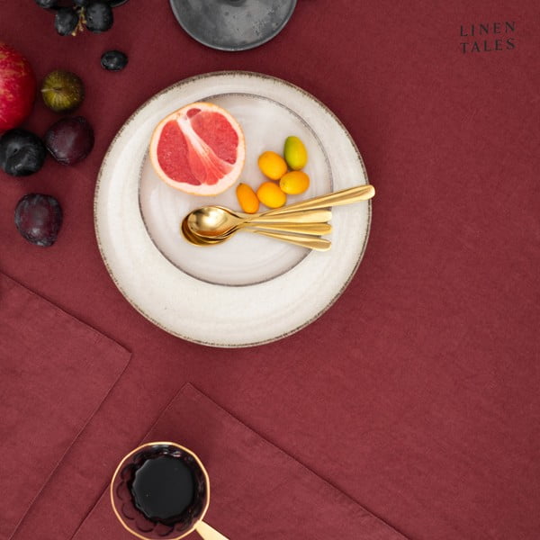 Laneni ubrusi u setu 2 kom 40x40 cm Marsala – Linen Tales-image-3