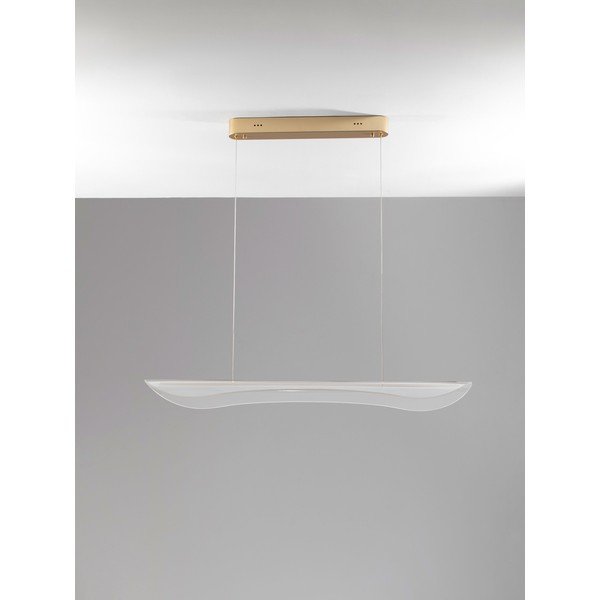 LED viseća svjetiljka aluminijska s mogućnosti zatamnjivanja u zlatnoj boji sa sjenilom od akrilnog stakla Agos – Nova Luce-image-4