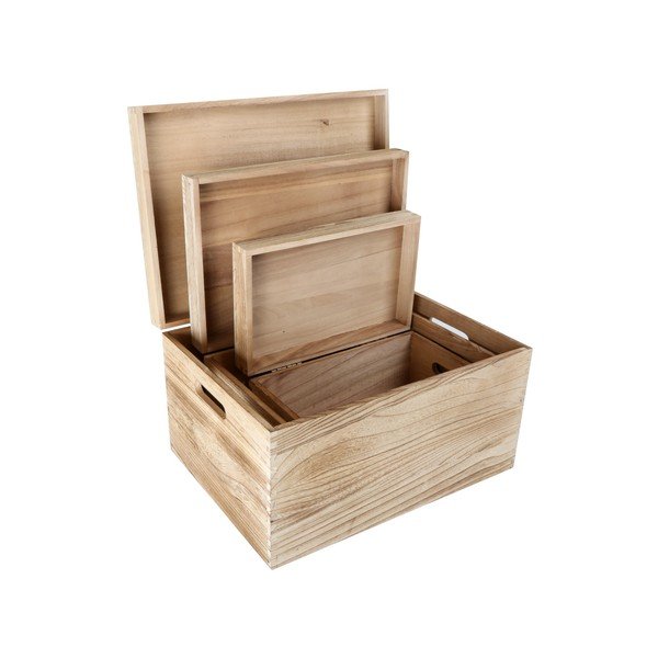 Set od 3 drvene škrinje Legler Trunk-image-1