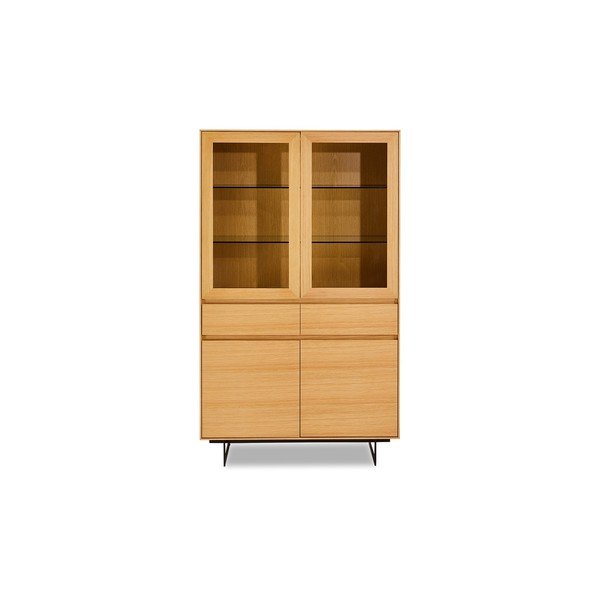 Smeđa vitrina u hrastovom dekoru Furnhouse Tokyo-image-2
