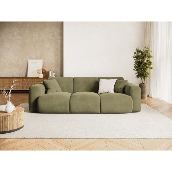 Kaki zelena baršunasti sofa 235 cm Molino – Micadoni -image-1