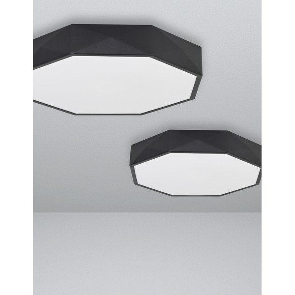 Mat crna LED stropna svjetiljka aluminijska Eben – Nova Luce-image-1