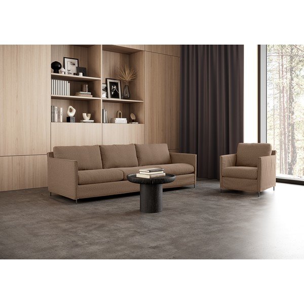 Smeđa sofa 248 cm Petito – Furninova -image-1