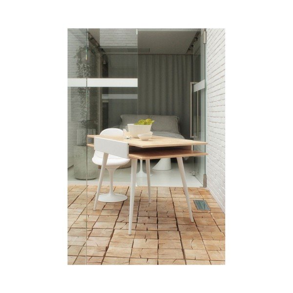 Sklopivi stol Slide White, 80x75 cm-image-2