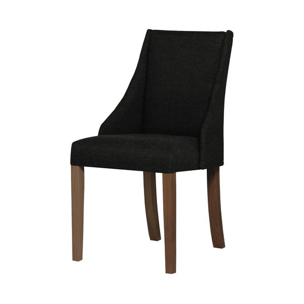 Crna stolica s tamnosmeđim nogama od bukve Ted Lapidus Maison Absolu