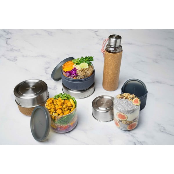 Staklena bočica za vodu s narančastim silikonskim poklopcem Black + Blum G-boca, 600 ml-image-3