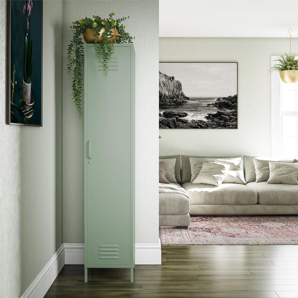 Zeleni metalni ormarić 38x185x40 cm Mission District – Støraa-image-1