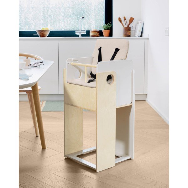 Bež dječja blagovaonska stolica Nuun – Kave Home-image-1