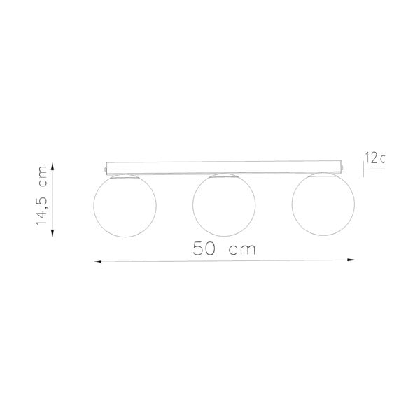 Bijela stropna svjetiljka sa staklenim sjenilom ø 12 cm Umerta – Sollux-image-4