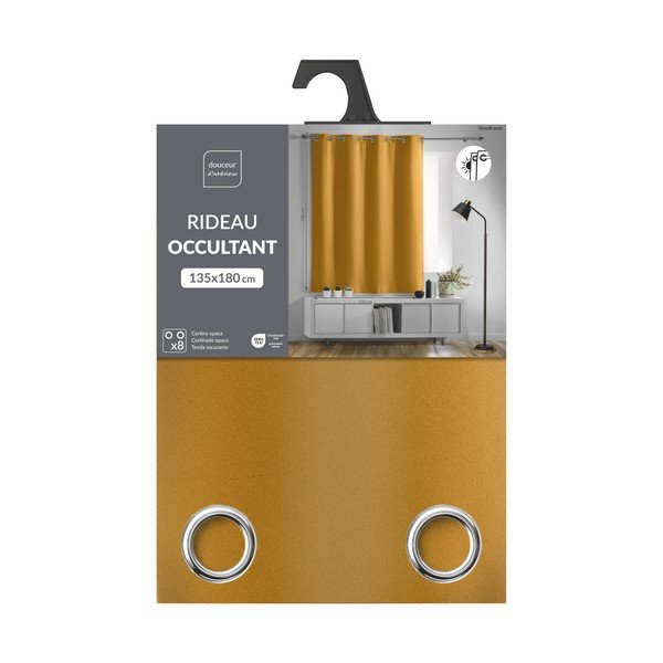 Oker žuta zatamnjujuća zavjesa 135x180 cm Occult – douceur d'intérieur-image-2