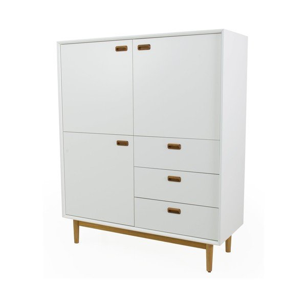 Bijela visoka komoda 114x137 cm Svea – Tenzo-image-2