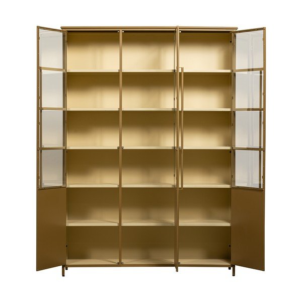 Senf žuta metalna vitrina 140x200x44 cm Exhibit – WOOOD-image-4