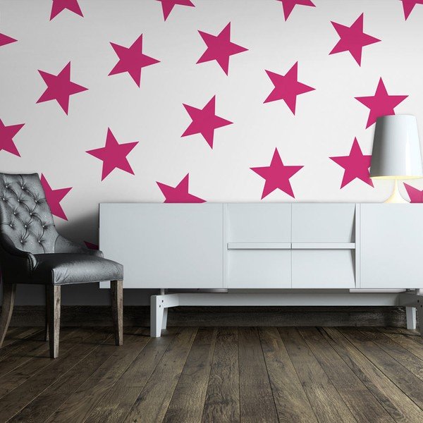 Grandformat Wallpaper Artgeist Pink Star, 400 x 280 cm-image-1