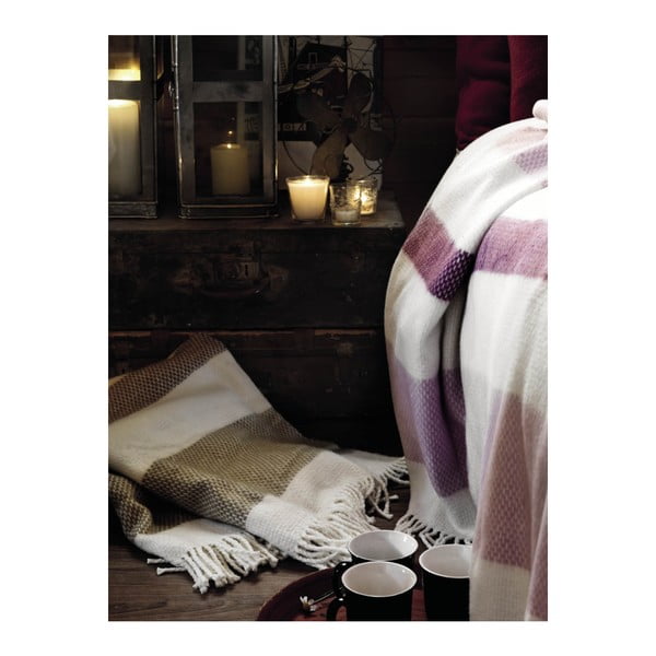 Bijelo-smeđi pamučni EuromanT&Granite, 140 x 160 cm-image-2