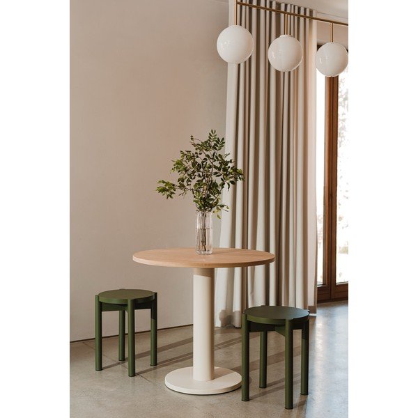 Okrugao blagovaonski stol s pločom stola u dekoru hrasta ø 80 cm Sool – noo.ma-image-2