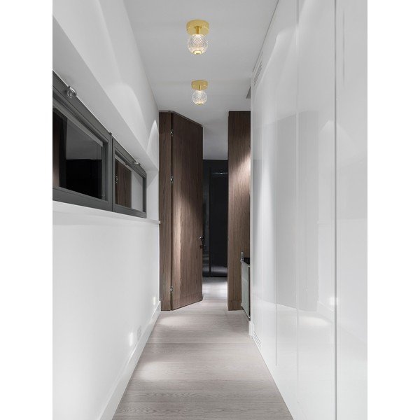 LED stropna svjetiljka aluminijska u zlatnoj boji sa sjenilom od akrilnog stakla Brillante – Nova Luce-image-1