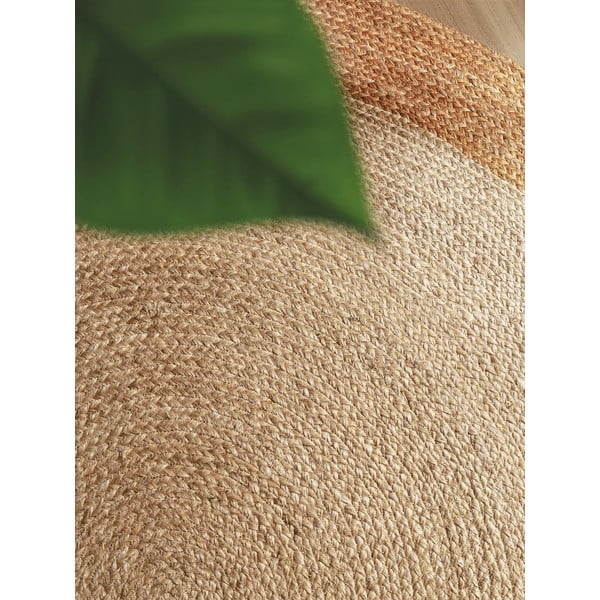Obostrani/ručno rađen juten okrugao tepih boje slonovače ø 200 cm Jutta Ivory – Hanse Home-image-3