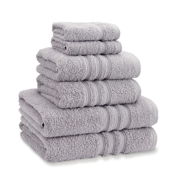 Svijetlo sivi pamučni set ručnika 6 kom od frotira Zero Twist – Catherine Lansfield