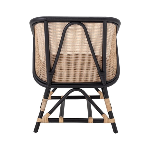 Crno-bež fotelja s pletivom Loue - Bloomingville-image-4