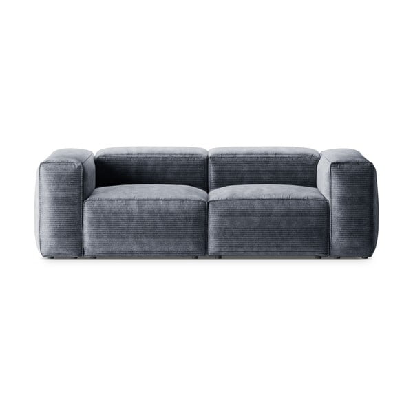 Prljavo plava sofa od samta 224 cm Bergamo – Cosmopolitan Design