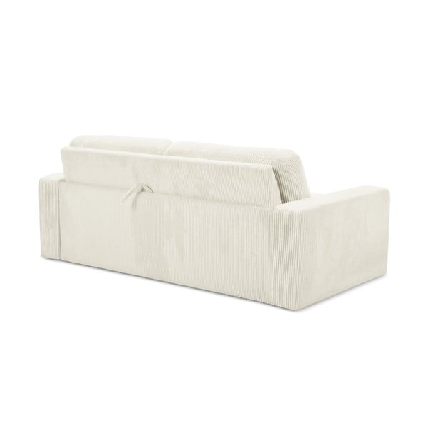 Bež sklopiva sofa od samta 195 cm Nona – Makamii-image-4