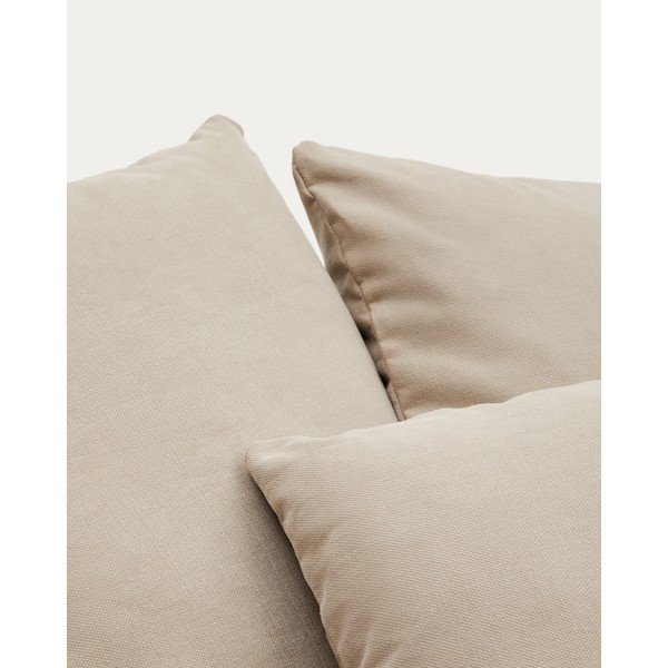 Bež lanena fotelja Nora – Kave Home-image-1