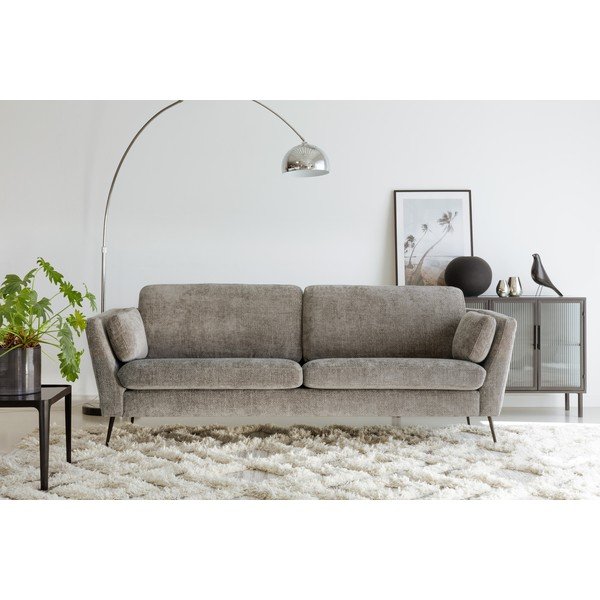 Siva baršunasta sofa 220 cm Mynta – Sits-image-1