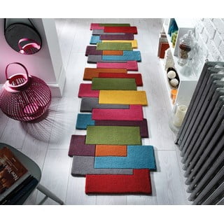 Šarena vunena staza Flair Rugs Collage, 60 x 230 cm